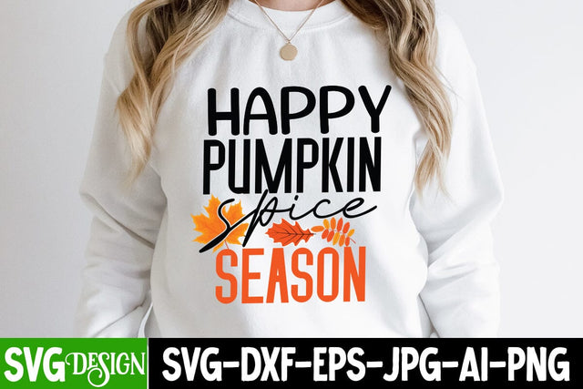 Happy Pumpkin Spice Season SVG Design SVG BlackCatsMedia 