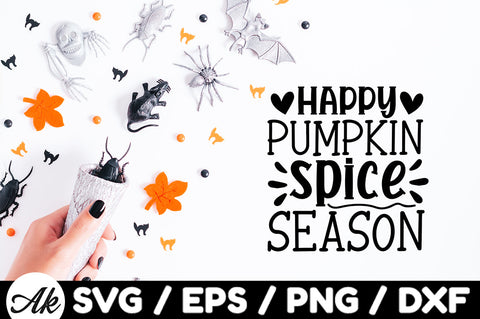 Happy pumpkin spice season svg SVG akazaddesign 