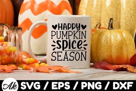 Happy pumpkin spice season svg SVG akazaddesign 