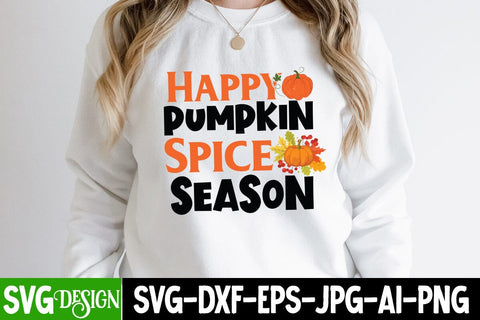 Happy Pumpkin Spice Season SVGG Cut File, Happy Pumpkin Spice Season SVG Quotes,Fall Farmhouse SVG Cut File , Fall Farmhouse SVG Quotes , Fall SVG Cut File, Autumn SVG Cut File,Fall Sublimation PNG SVG BlackCatsMedia 