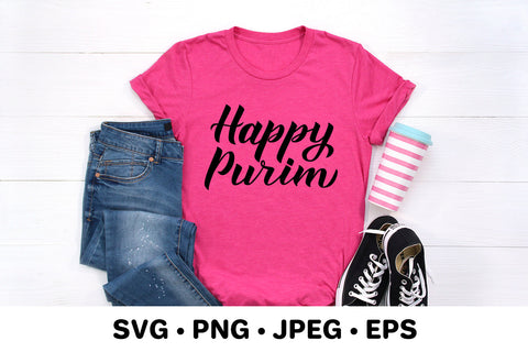 Happy Purim. Traditional Jewish holiday SVG LaBelezoka 