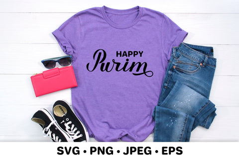 Happy Purim. Traditional Jewish holiday SVG LaBelezoka 