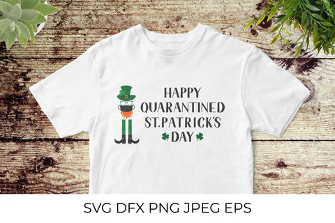 Happy Quarantined St. Patrick’s Day. Masked Leprechaun SVG LaBelezoka 