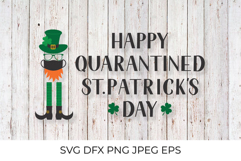 Happy Quarantined St. Patrick’s Day. Masked Leprechaun SVG LaBelezoka 