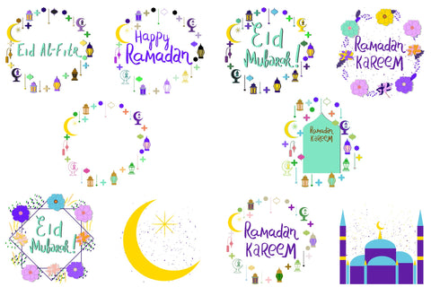 Happy Ramadan 10 designs sublimation bundle Sublimation Natasha Prando 