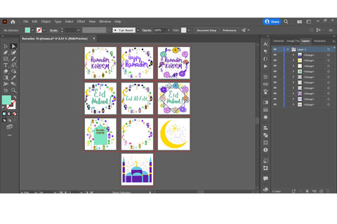 Happy Ramadan 10 designs sublimation bundle Sublimation Natasha Prando 