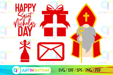 Happy Saint Nicholas svg bundle SVG Artinrhythm shop 