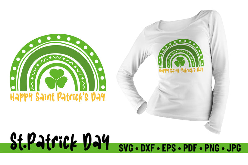 Happy Saint Patrick's Day Rainbow SVG SVG Niia Store 
