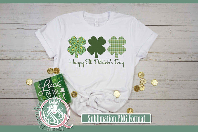 Happy Shamrocks Sublimation SVG QueenBrat Digital Designs 