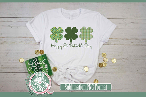 Happy Shamrocks Sublimation SVG QueenBrat Digital Designs 