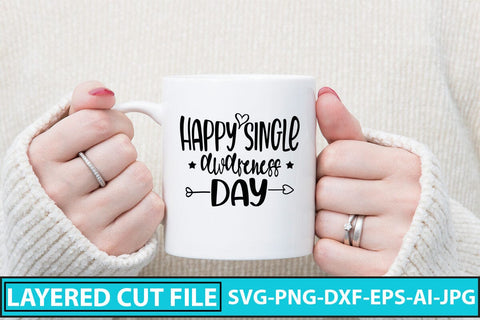 Happy Single Awareness Day SVG Cut File SVG Syaman 