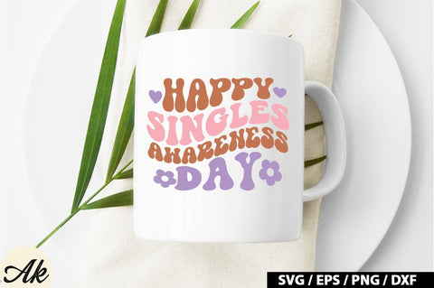 Happy singles awareness day Retro SVG SVG akazaddesign 