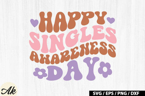 Happy singles awareness day Retro SVG SVG akazaddesign 