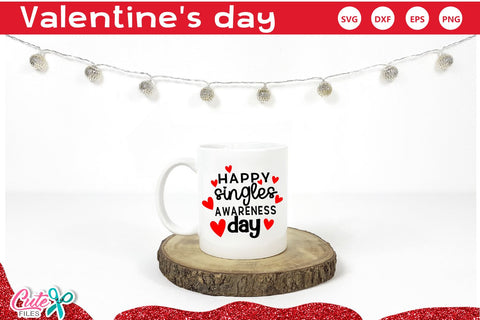 Happy Singles awareness day svg for crafters SVG Cute files 