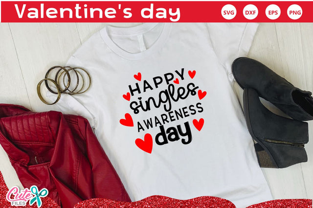 Happy Singles awareness day svg for crafters SVG Cute files 