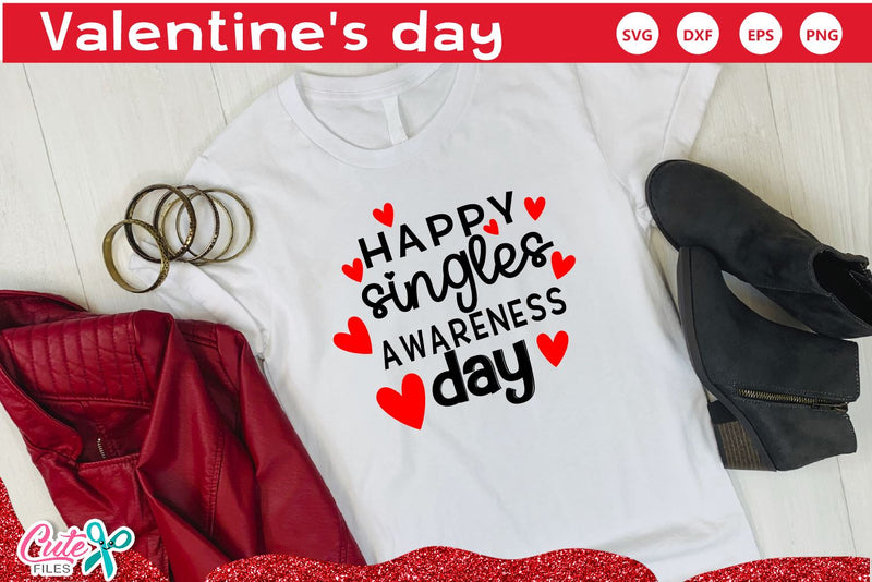 Happy Singles awareness day svg for crafters SVG Cute files 