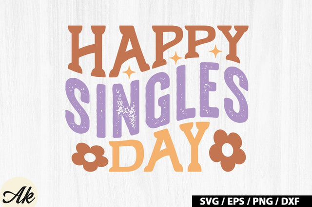 Happy singles day Retro SVG SVG akazaddesign 