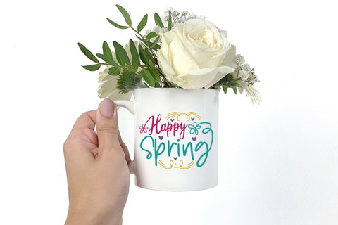 Happy Spring| Spring SVG| Spring Floral SVG SVG CraftLabSVG 