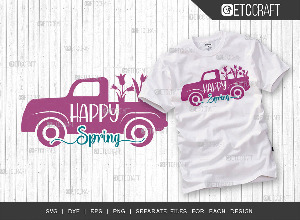 Happy Spring Svg Cut File | Butterfly Svg | Flower Svg | Spring Svg ...