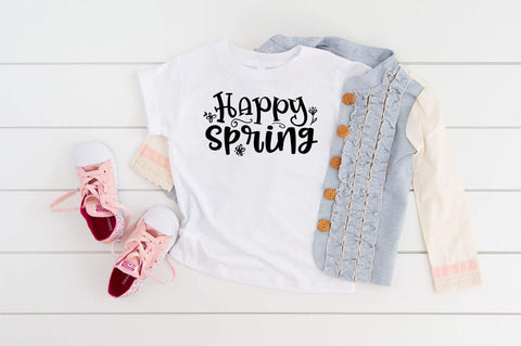 Happy Spring SVG Cut File - Springtime svg SVG Pickled Thistle Creative 