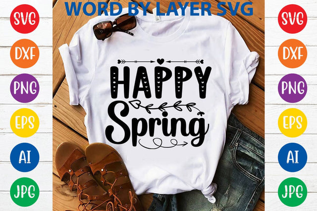 Happy Spring SVG Design SVG Rafiqul20606 