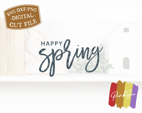 Happy Spring SVG Files | Spring Sign Svg | Easter Svg | Farmhouse Svg | Commercial Use | Cricut | Silhouette | Digital Cut Files (1099142528) SVG PinkZou 