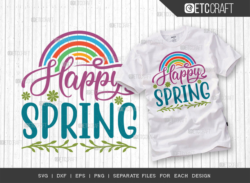 Happy Spring Svg | Spring Bundle SVG | Spring Time Svg | Flower Svg ...