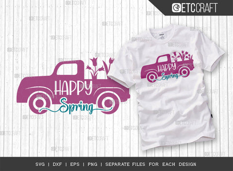 Happy Spring Svg | Spring Bundle SVG | Spring Time Svg | Flower Svg | Spring Blooms Svg | Spring Quote Design | ETC T00035 SVG ETC Craft 