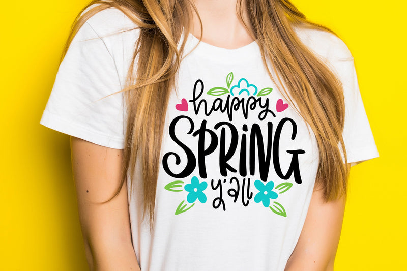 Happy Spring Y all SVG SVG So Fontsy Design Shop 
