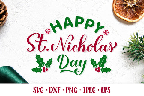 Happy St. Nicholas Day SVG. Saint Nicholas Day SVG LaBelezoka 