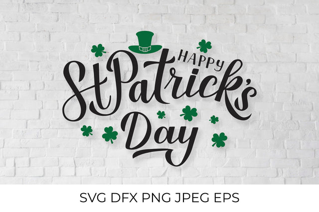 Happy St. Patrick’s Day calligraphy hand lettering SVG LaBelezoka 