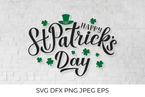 Happy St. Patrick’s Day calligraphy hand lettering SVG LaBelezoka 