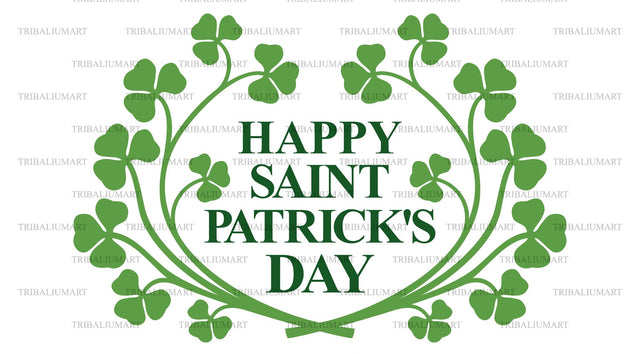 Happy St Patrick's Day design SVG TribaliumArtSF 