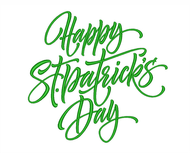 Happy St. Patricks Day Embroidery Design, 5 sizes Embroidery/Applique DESIGNS Nino Nadaraia 