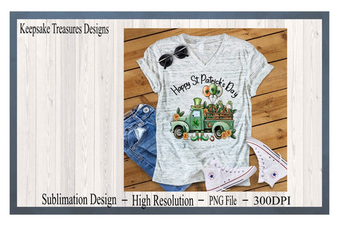 Happy St. Patrick's Day, PNG for Sublimation, St. Patrick's Day T-Shirt Design, Sublimation Printable Sublimation Keepsake Treasures Designs LLC. 
