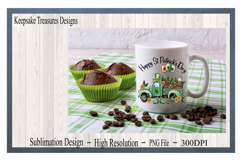 Happy St. Patrick's Day, PNG for Sublimation, St. Patrick's Day T-Shirt Design, Sublimation Printable Sublimation Keepsake Treasures Designs LLC. 