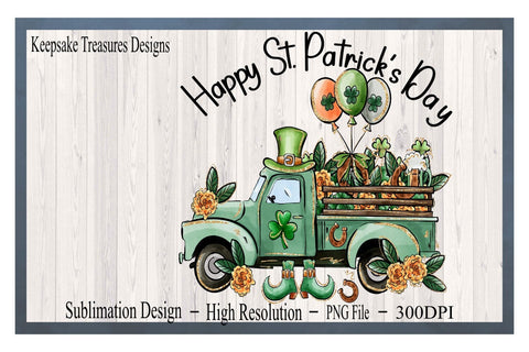 Happy St. Patrick's Day, PNG for Sublimation, St. Patrick's Day T-Shirt Design, Sublimation Printable Sublimation Keepsake Treasures Designs LLC. 