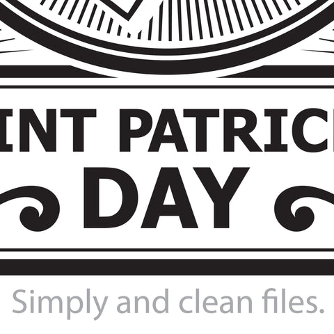 Happy St Patrick's Day poster design SVG TribaliumArtSF 