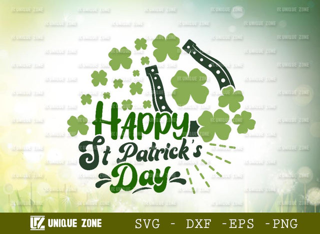 Happy St Patrick’s Day | Shamrock | Clover Leaf | T-shirt Design SVG Unique Zone 
