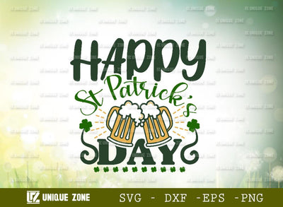 Happy St Patrick’s Day | Shamrock | Clover Leaf | T-shirt Design SVG Unique Zone 