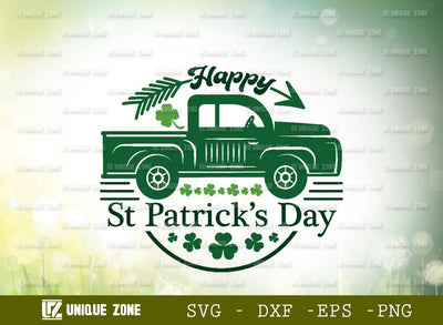 Happy St Patrick’s Day | Shamrock | Lucky Clover | T-shirt Design SVG Unique Zone 