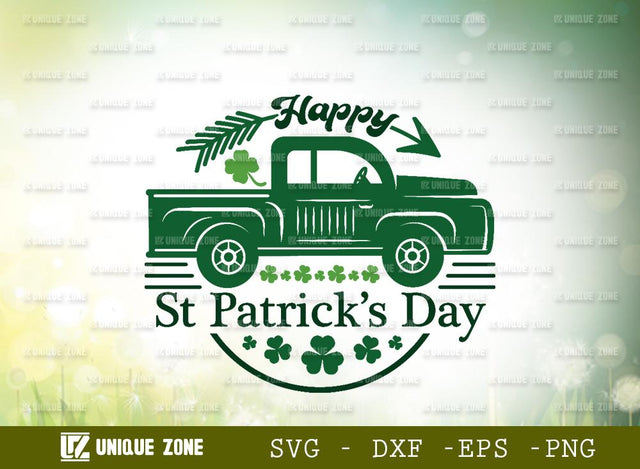 Happy St Patrick’s Day | Shamrock | Lucky Clover | T-shirt Design SVG Unique Zone 