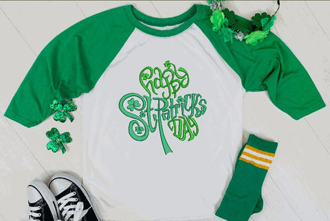 Happy St Patrick's Day Shamrock Machine Embroidery Embroidery/Applique DESIGNS Canada Embroidery 
