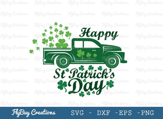 Happy St Patrick’s Day | Shamrock | Saint Patricks Day | Clover Leaf | Leaf | Lucky Clover | Car | St Patricks Day Car | St Patricks Day Car | T-shirt Design | Funny Quotes | Typography Design SVG ETC Craft 