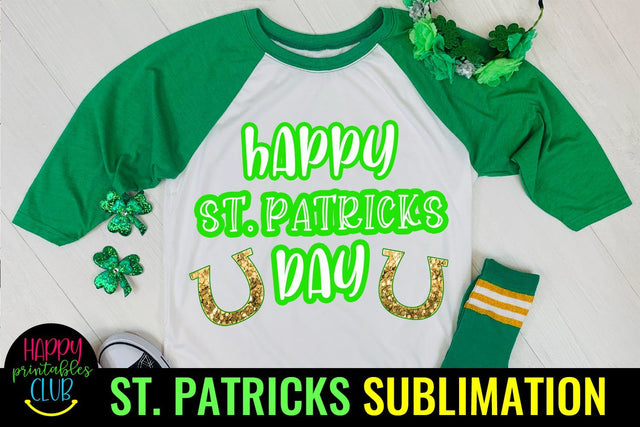Happy St Patricks Day Sublimation- St Patricks Sublimation Sublimation Happy Printables Club 