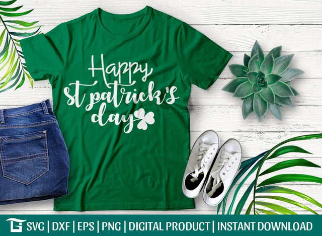 Happy St Patrick's Day Svg Cut Fole, Happy St Patricks Svg, Kids Patrick Svg, Tshirt Design, SVG ETC Craft 