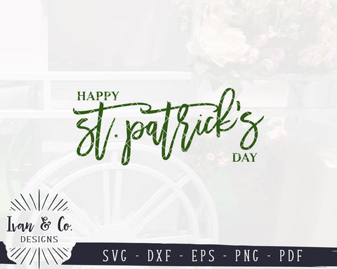 Happy St. Patrick's Day SVG Files | Clover SVG | Farmhouse SVG | Shamrock SVG | Cricut | Silhouette | Commercial Use | Digital Cut Files (1094867900) SVG Ivan & Co. Designs 