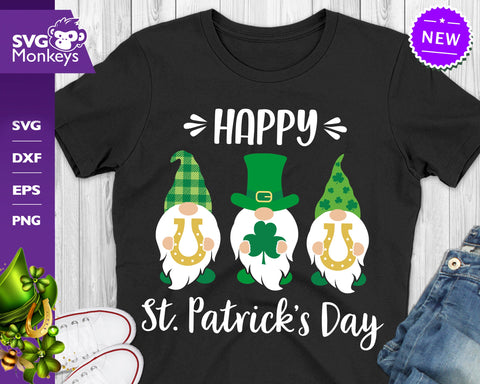 Happy St. Patrick's Day Svg, Gnomes Svg, St. Patrick's Svg SVG SvgMonkeys 