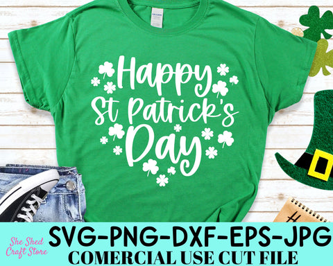 Happy St Patricks Day Svg - St Patricks Day Png - Sublimation Design SVG She Shed Craft Store 