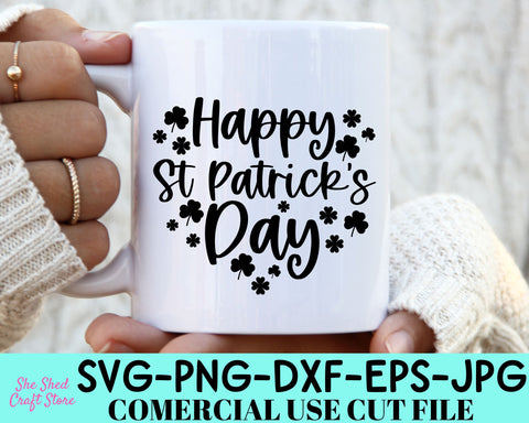 Happy St Patricks Day Svg - St Patricks Day Png - Sublimation Design SVG She Shed Craft Store 